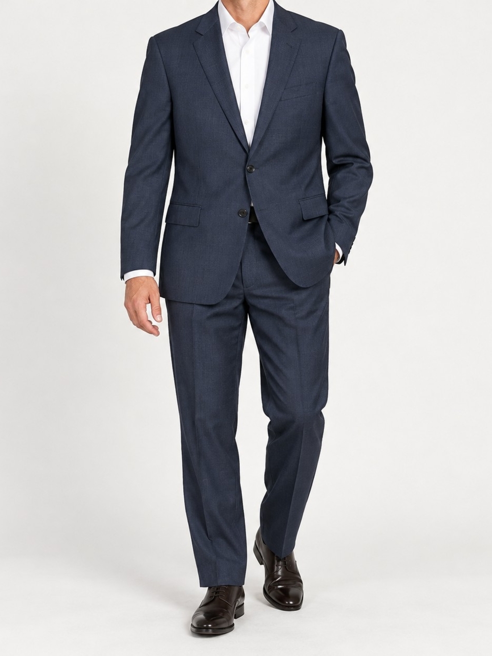 Cremieux Men’s 48R Suit Loro Piana Tasmanian Super 100’s Wool Made Italy Navy